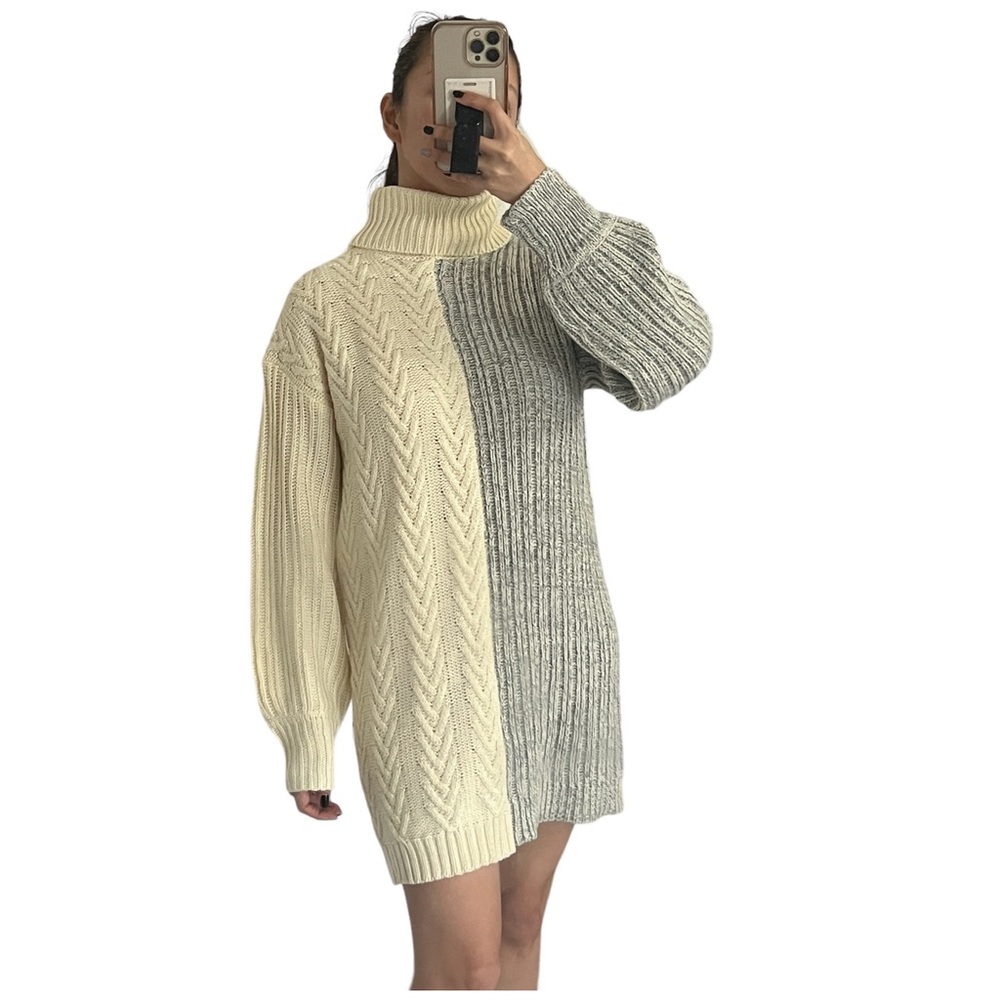 Forever21 Cozy turtleneck Cable Knit Sweater Dress